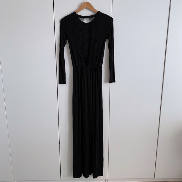BCBG Black Long Sleeve Maxi Dress - Picture 5 of 8